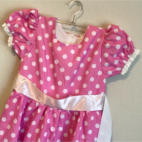 NWT Kid’s Minnie Style Pink Polka Dot Dress - Picture 3 of 16